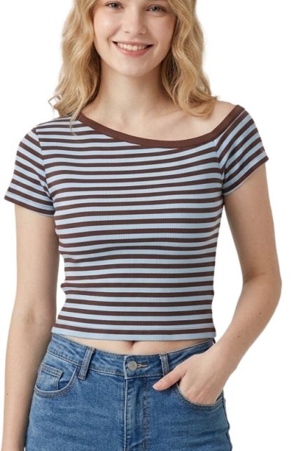 Striped Off Shoulder Top
