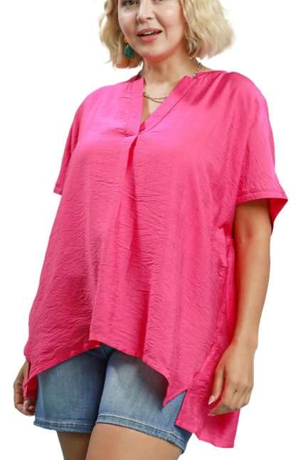 Plus Oversized V-neck Tunic