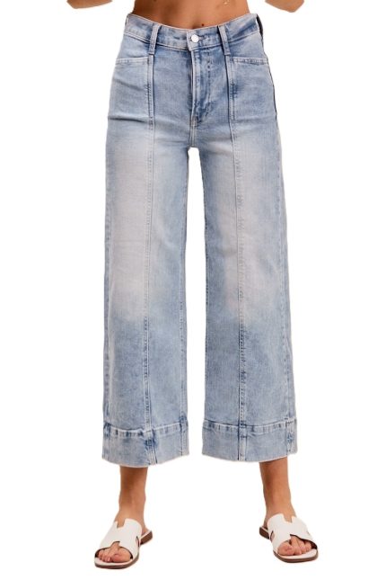 Wide Leg Denim Jeans Pants