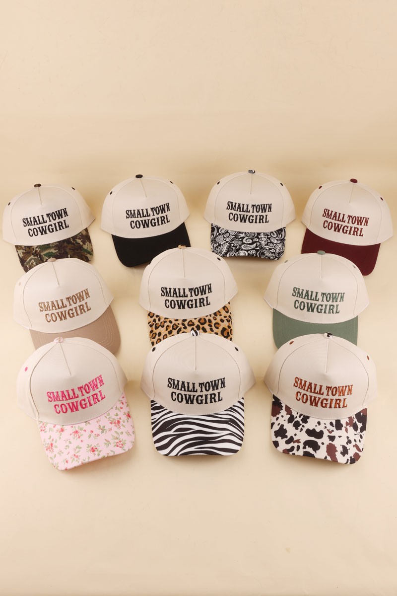Small Town Cowgirl Two Tone Snapback Hat