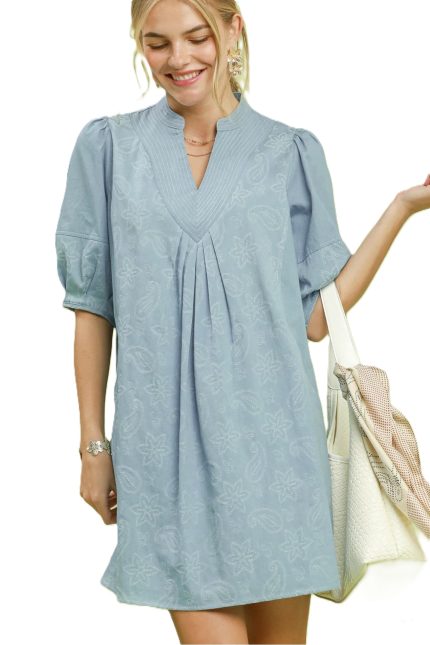 Print Denim Dress
