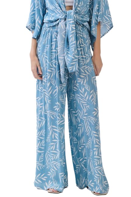Wide Smock Waist Wide Leg Pants