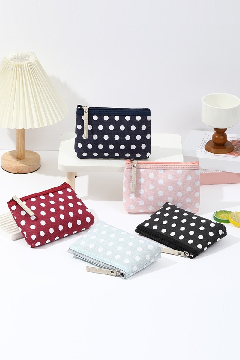 Polka Dot Cosmetic Clutch
