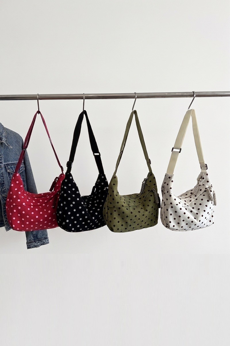 Polka Dot Crescent Bag