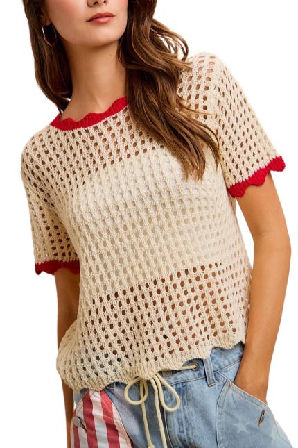 Crochet Knit Top