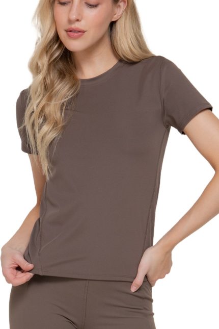 Short Slv Side Seam Workout Top