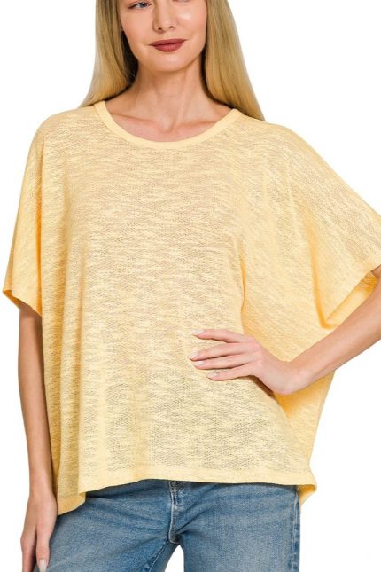 Oversized Slub Hacci Top