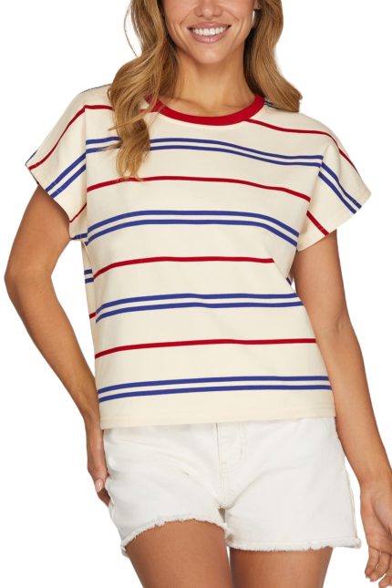 Striped Round Neck Top