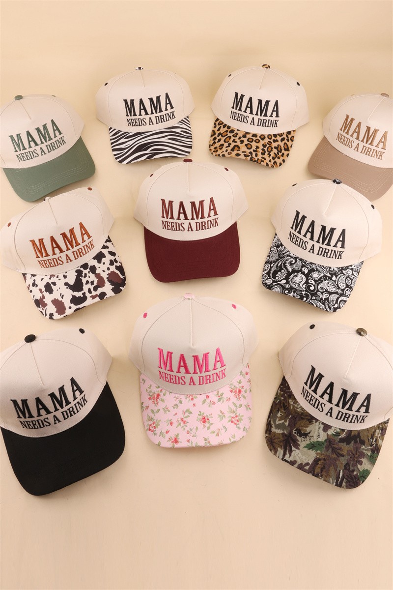 Mama Needs A Drink Two Tone Snapback Hat