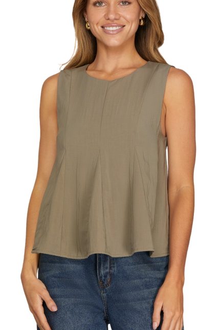 Sleeveless Woven Top
