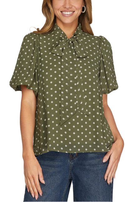 Polka Dot Print Top