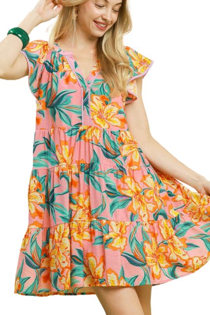 Floral Print Mini Dress