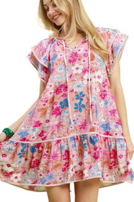 Floral Print Mini Dress