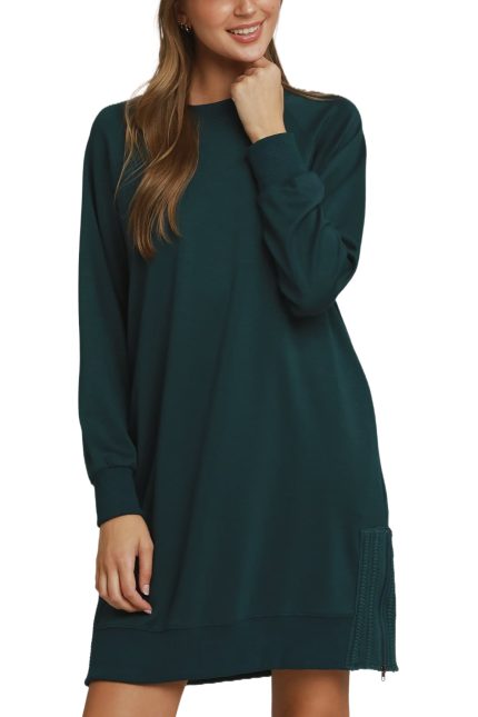 Side Crochet Zipper Detailed Dress