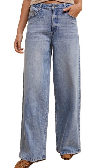 Comfort Stretch High Rise Wide Leg Jean