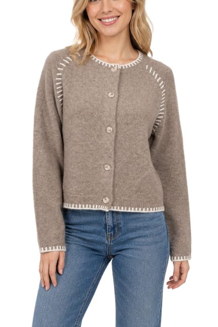 Stitched Hem Cardigan