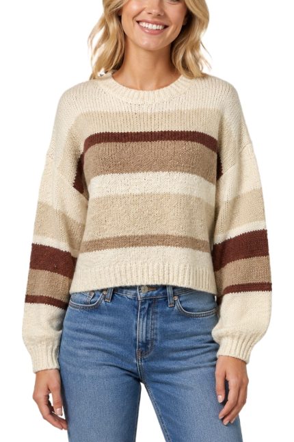 Cropped Striped Pullover