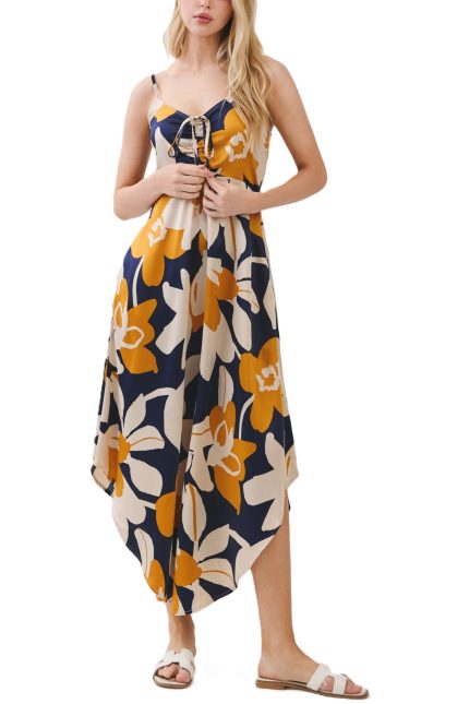 Chest Ruched Midi Dress