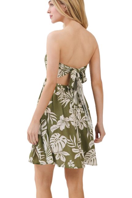 Smocked Tube Top Flowy Mini Dress