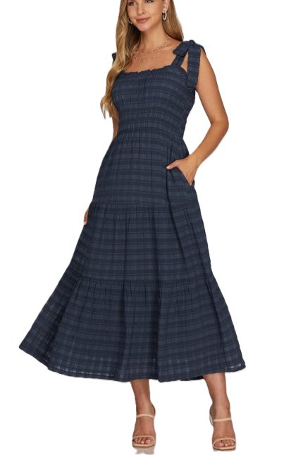 Woven Midi Tiered Dress
