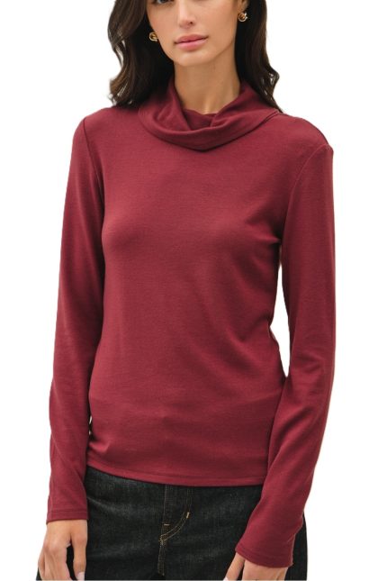 Everyday Essential Basic Turtleneck Longsleeve Tee