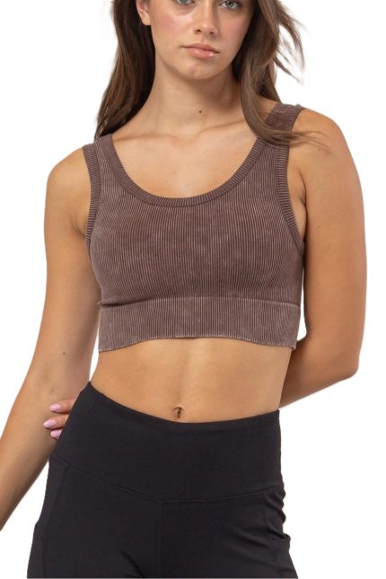 Washed Seamless Tank Crop Top