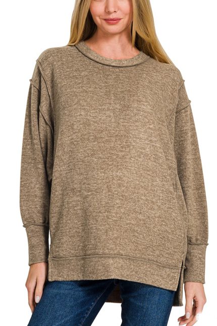 Brushed Melange Hacci Oversized Sweater