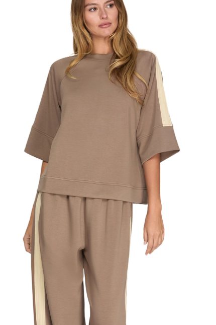 Half Sleeve Scuba Knit Top