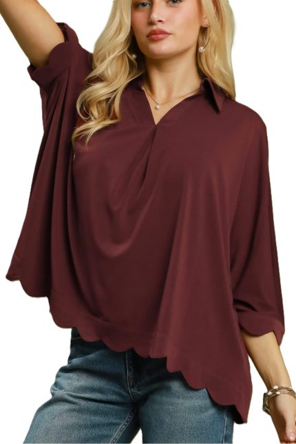 Oversized Collared Top