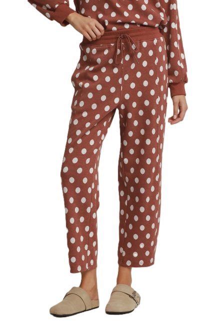 Polka Dot Printed Barrel Pants