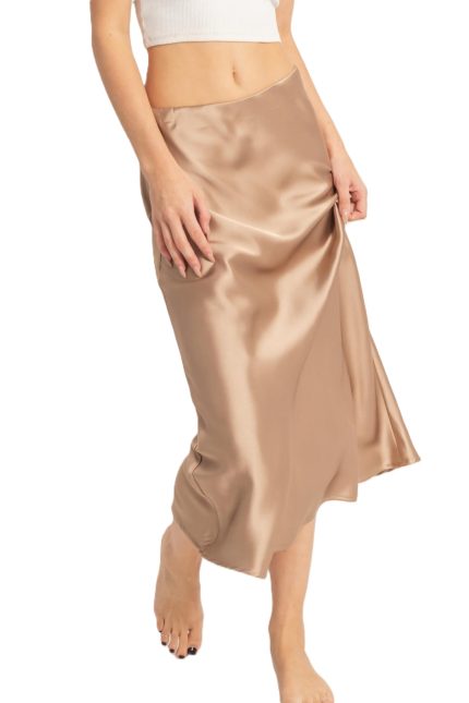 Satin Midi Skirt