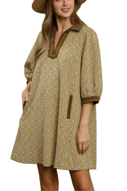 Mix Media Jacquard Dress