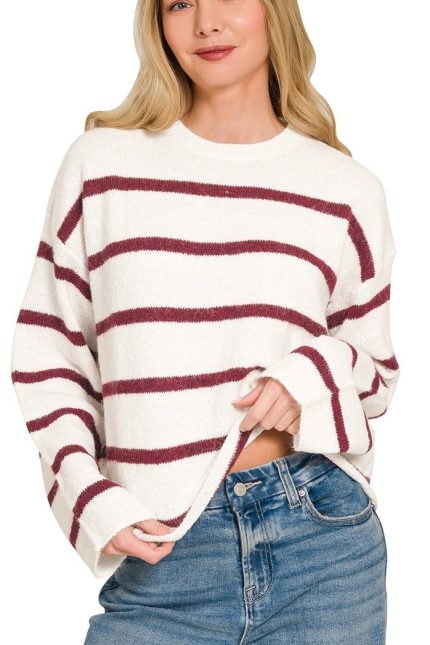 Wool Blend Striped Sweater