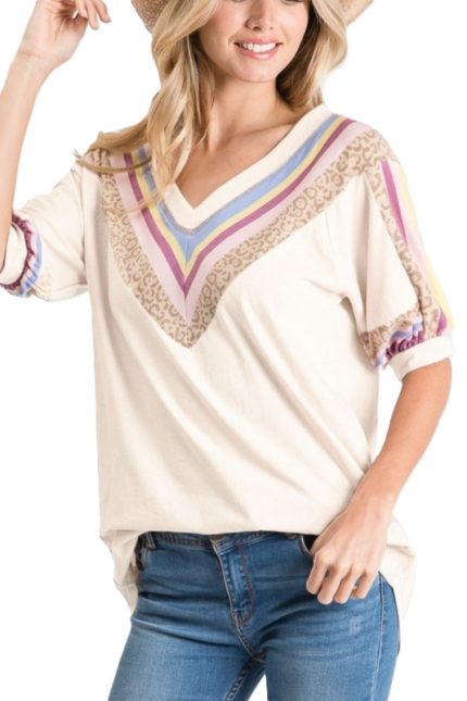 Chevron Short Sleeve Top