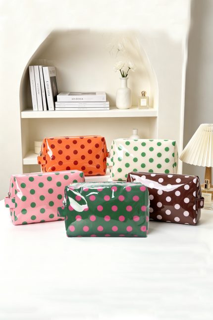 Polka Dot Pvc Cosmetic Bag