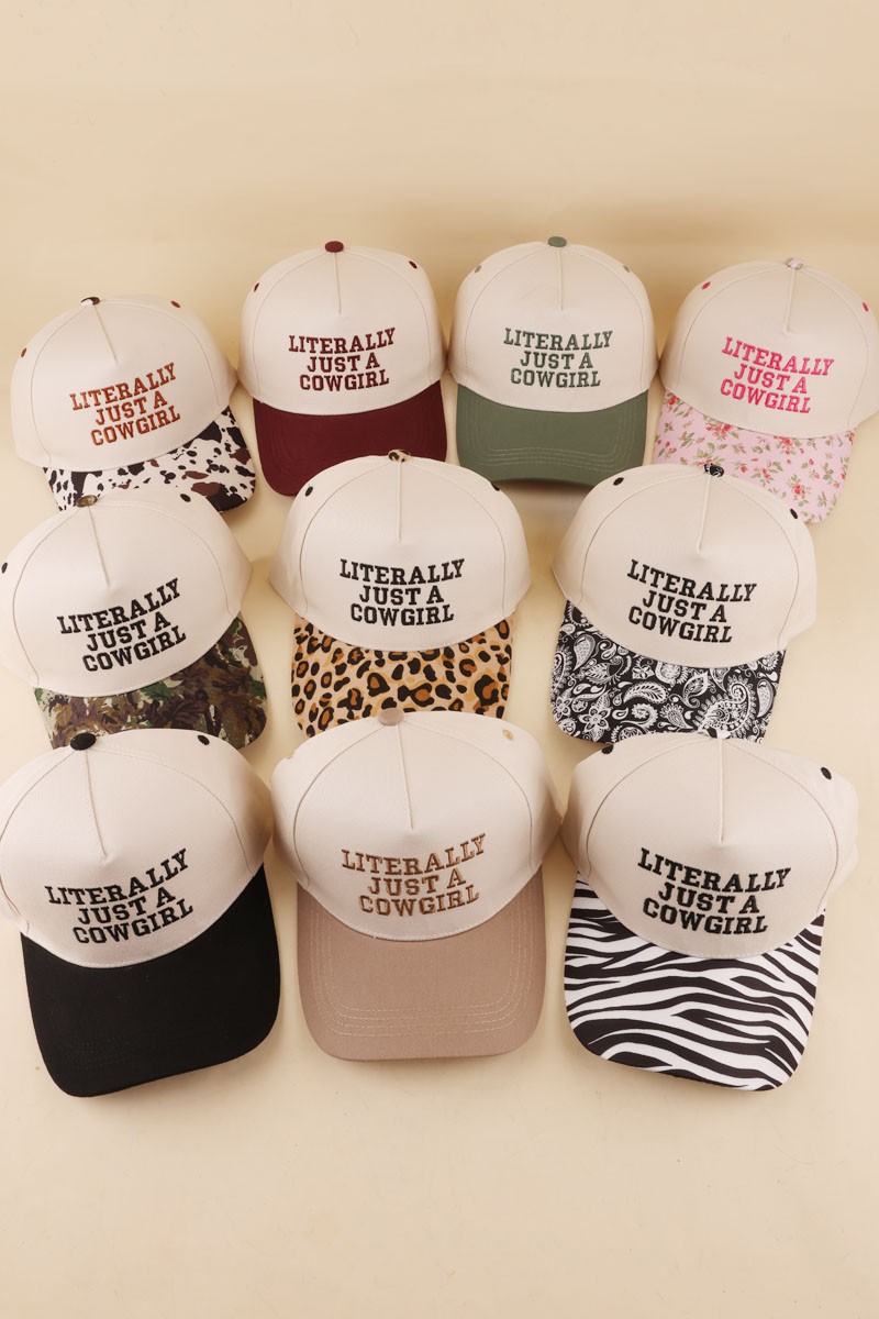 Literally Just A Cowgirl Two Tone Snapback Hat