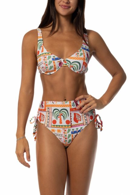 Tropical Amazon Print Underwire Bikini Set