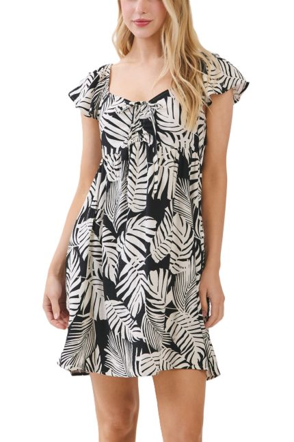 Tropical Print Mini Dress