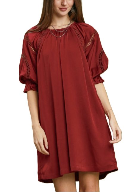 Embroidery Mini Dress