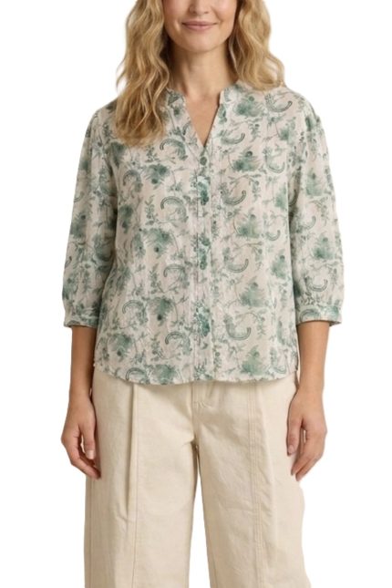 3/4 Sleeve All Over Floral Top