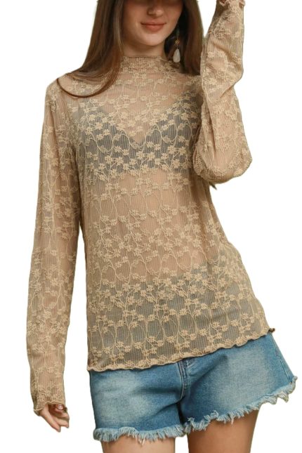 Lace Long-sleeve Top