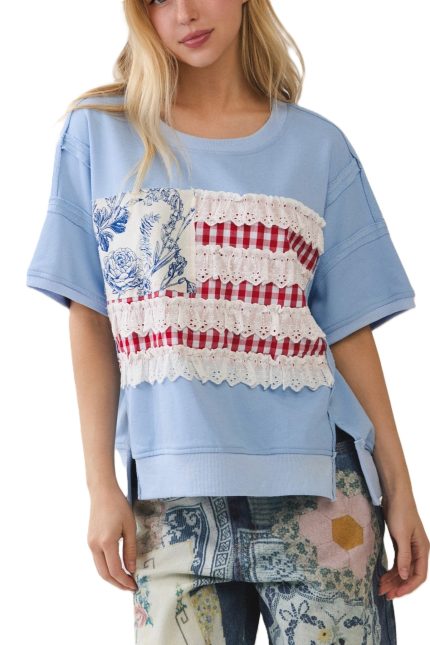 Patchwork Flag Top