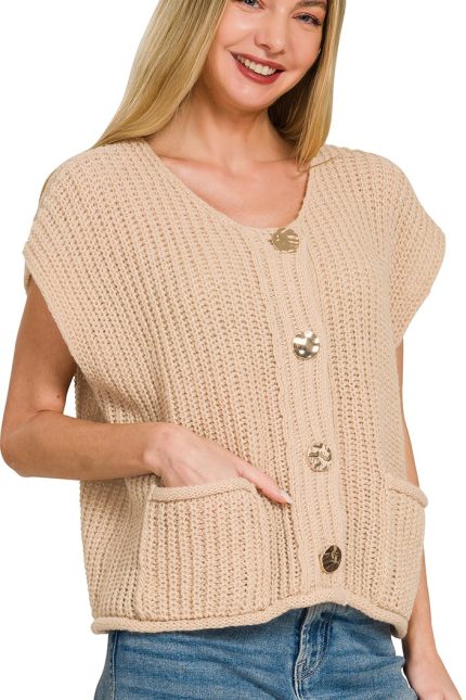4 Button Sweater Vest