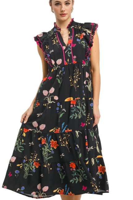 Floral Ruffle Tiered Maxi Dress