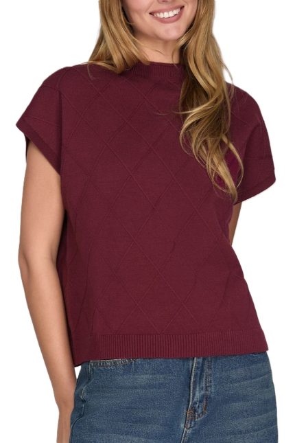 Drop Shoulder Mock Neck Sweater Vest