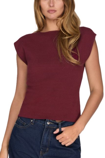 Drop Shoulder Boat Neck Sweater Top