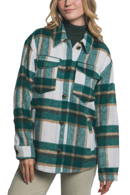 Plaid Button Up Shacket