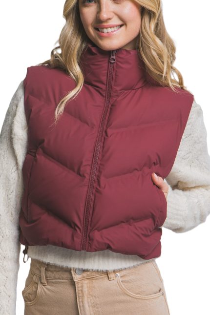 Cropped Puffer Vest
