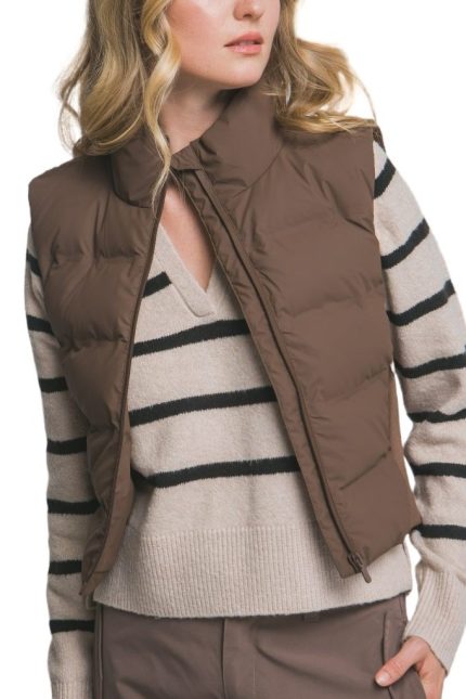 Slim- Fit Zip Down Puffer Vest
