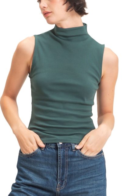 Sleeveless Mock Neck Top